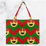 Christmas Heart Eye Emoji Medium Tote Bag