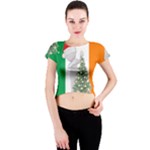 irish christmas Crew Neck Crop Top