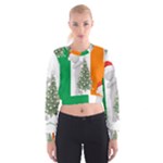 irish christmas Women s Cropped Sweatshirt