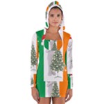 irish christmas Women s Long Sleeve Hooded T-shirt