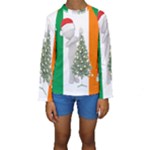 irish christmas Kids  Long Sleeve Swimwear