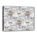 Christmas Silver Festivus Canvas 16  x 12  (Stretched)