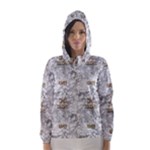 Christmas Silver Festivus Hooded Wind Breaker (Women)