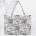 Christmas Silver Festivus Medium Zipper Tote Bag