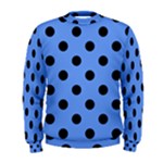 Polka Dots - Black on Cornflower Blue Men s Sweatshirt