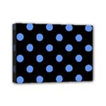 Polka Dots - Cornflower Blue on Black Mini Canvas 7  x 5  (Stretched)