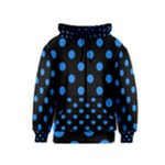 Polka Dots - Dodger Blue on Black Kid s Zipper Hoodie