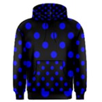 Polka Dots - Blue on Black Men s Pullover Hoodie