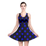 Polka Dots - Blue on Black Reversible Skater Dress