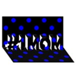 Polka Dots - Blue on Black #1 MOM 3D Greeting Cards (8x4)