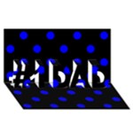 Polka Dots - Blue on Black #1 DAD 3D Greeting Card (8x4)