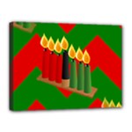 chevron kwanzaa Canvas 16  x 12  (Stretched)