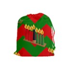 chevron kwanzaa Drawstring Pouch (Large)