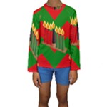 chevron kwanzaa Kids  Long Sleeve Swimwear