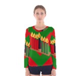 chevron kwanzaa Women s Long Sleeve Tee