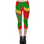 chevron kwanzaa Capri Leggings 