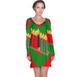 chevron kwanzaa Long Sleeve Nightdress