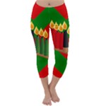 chevron kwanzaa Capri Winter Leggings 