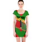 chevron kwanzaa Short Sleeve Bodycon Dress