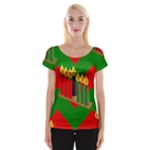 chevron kwanzaa Women s Cap Sleeve Top