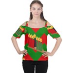 chevron kwanzaa Women s Cutout Shoulder Tee