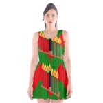 chevron kwanzaa Scoop Neck Skater Dress