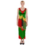 chevron kwanzaa Fitted Maxi Dress