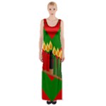 chevron kwanzaa Maxi Thigh Split Dress