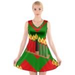 chevron kwanzaa V-Neck Sleeveless Dress