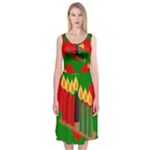 chevron kwanzaa Midi Sleeveless Dress