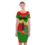 chevron kwanzaa Classic Short Sleeve Midi Dress