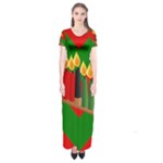 chevron kwanzaa Short Sleeve Maxi Dress