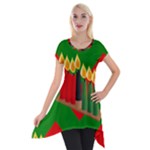 chevron kwanzaa Short Sleeve Side Drop Tunic