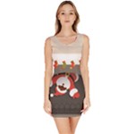 Christmas Black Santa In Fireplace Bodycon Dress