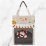 Christmas Black Santa In Fireplace Classic Tote Bag