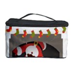 Christmas Black Santa In Fireplace Cosmetic Storage Case