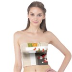 Christmas Black Santa In Fireplace Tube Top