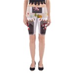 Christmas Black Santa In Fireplace Yoga Cropped Leggings