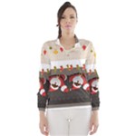 Christmas Black Santa In Fireplace Wind Breaker (Women)