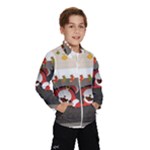 Christmas Black Santa In Fireplace Wind Breaker (Kids)