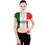 Christmas Italian Crew Neck Crop Top