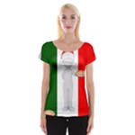 Christmas Italian Women s Cap Sleeve Top