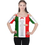 Christmas Italian Women s Cutout Shoulder Tee