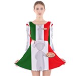 Christmas Italian Long Sleeve Velvet Skater Dress