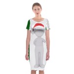 Christmas Italian Classic Short Sleeve Midi Dress