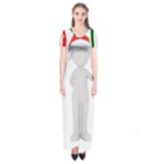 Christmas Italian Short Sleeve Maxi Dress