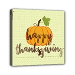 Happy Thanksgiving Pumpkin Mini Canvas 6  x 6  (Stretched)