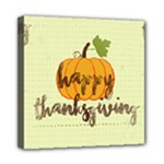 Happy Thanksgiving Pumpkin Mini Canvas 8  x 8  (Stretched)