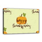 Happy Thanksgiving Pumpkin Canvas 18  x 12  (Stretched)