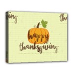 Happy Thanksgiving Pumpkin Deluxe Canvas 20  x 16  (Stretched)